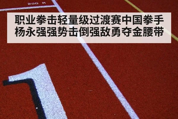 职业拳击轻量级过渡赛中国拳手杨永强强势击倒强敌勇夺金腰带
